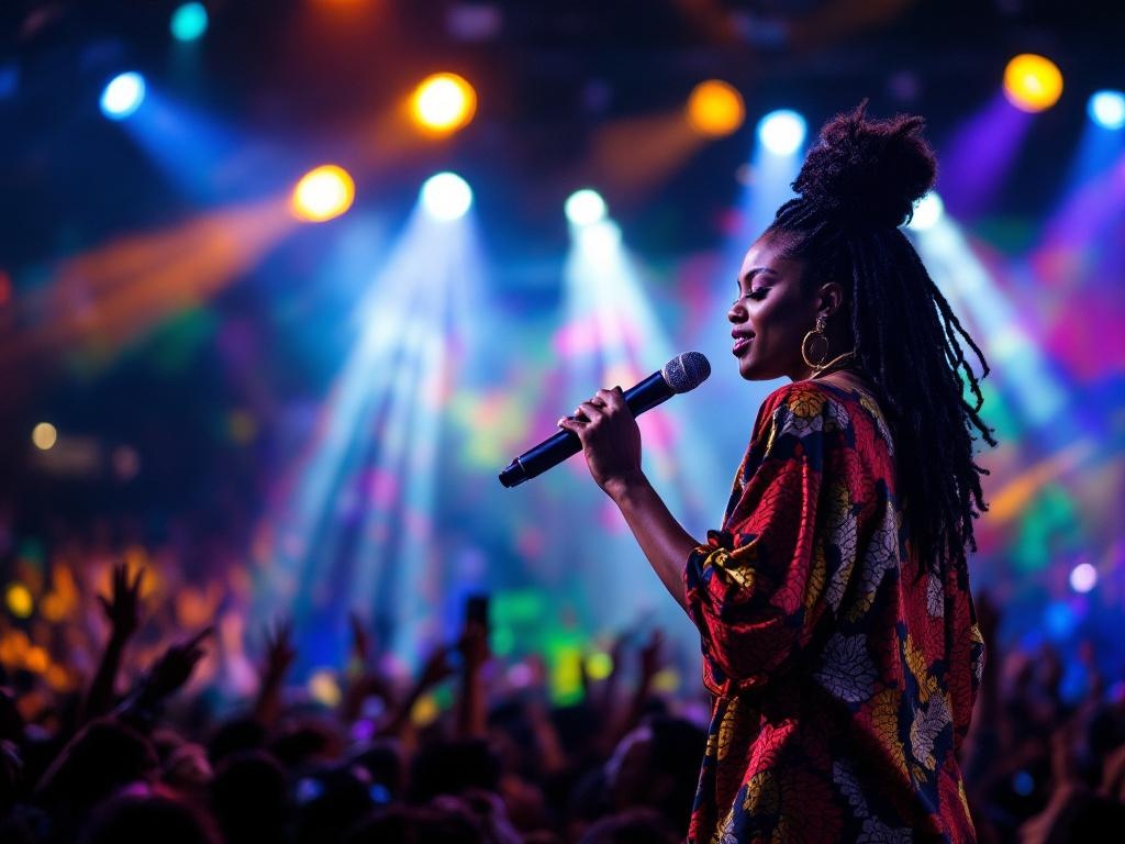Adokiye performing at Lagos homecoming concert